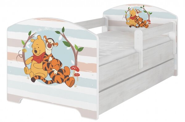 BabyBoo Dětská postel Disney s šuplíkem - Medvídek PÚ proužek