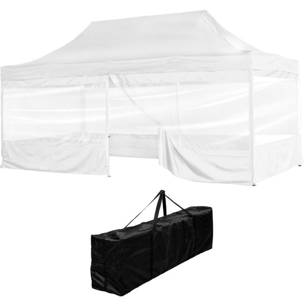 Zahradní párty stan INSTENT PRO, nůžkový, bílý, 3 x 6 m