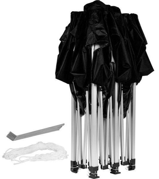 Zahradní párty stan INSTENT PRO, nůžkový, černý, 3 x 6 m