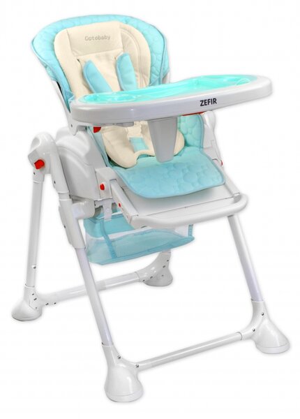 Coto Baby Jídelní židlička a houpačka 2v1 Zefir - sv. modrá
