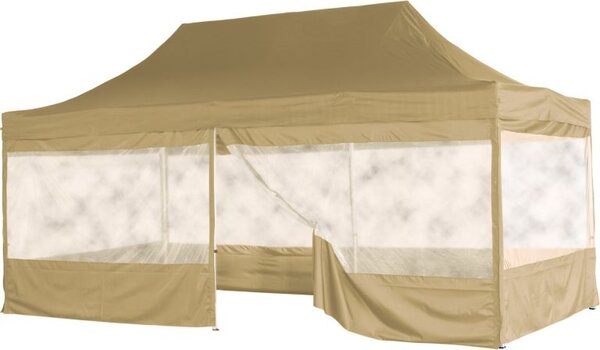 Zahradní párty stan INSTENT PRO, nůžkový, champagne, 3 x 6 m