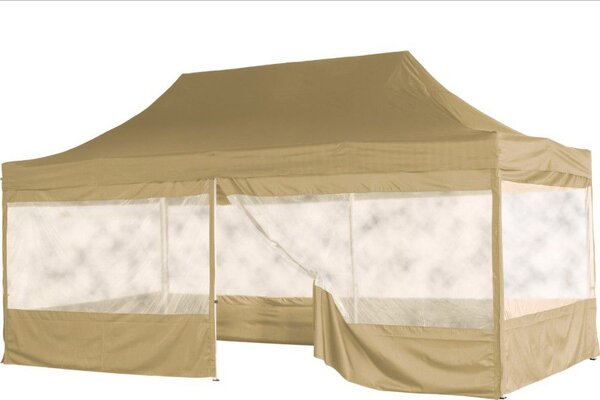 Zahradní párty stan INSTENT PRO, nůžkový, champagne, 3 x 6 m