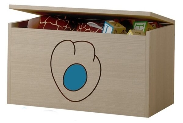 BabyBoo Box na hračky, truhla Kočičí packa - modrá