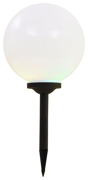 Zahradní solární lampy 2 ks LED kulovité 30 cm RGB