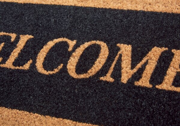 Hanse Home, Rohožka Welcome 105679 - na ven i na doma, 27x70, černá, chodba / předsíň