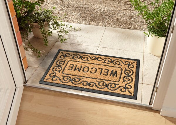 Hanse Home, Rohožka Welcome 105686 - na ven i na doma, 45x75, hnědá, chodba / předsíň