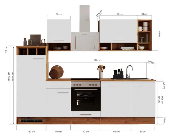 KUCHYŇSKÝ BLOK 280 cm Respekta - Online Only kuchyňské linky, Online Only