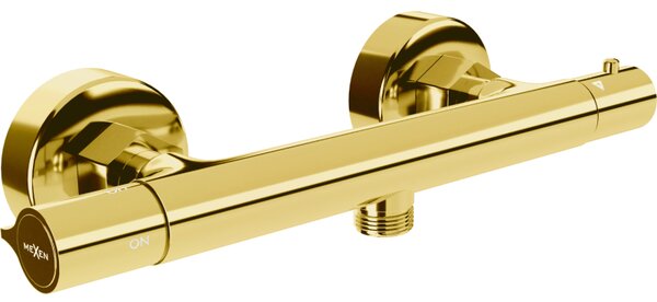 Mexen Slim, termostatická sprchová baterie 150 mm, zlatá lesklá, 77105-50