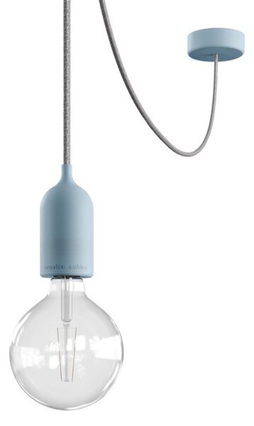 Venkovní závěsná objímka na žárovku s kabelem 5m EIVA PASTEL IP65 Barva: světle modrá, Žárovka: bez žárovky