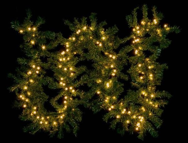 Vánoční dekorace, girlanda s osvětlením, 2,7 m, 200 LED