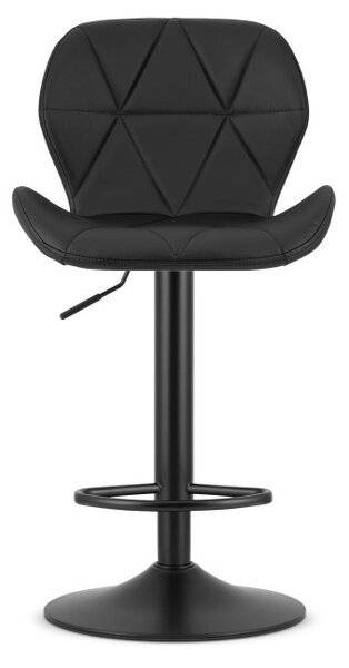 Set dvou barových židlí WEST ekokůže / černé (černá noha) 2 ks