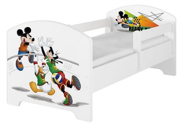 BabyBoo Dětská postel Disney - Mickey Volleyball - bílá, 160 x 80 cm
