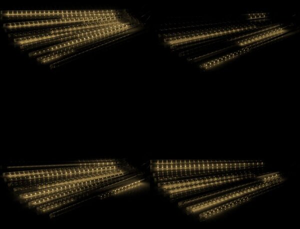 Vánoční LED osvětlení, padající sníh, 480 LED, teple bílé
