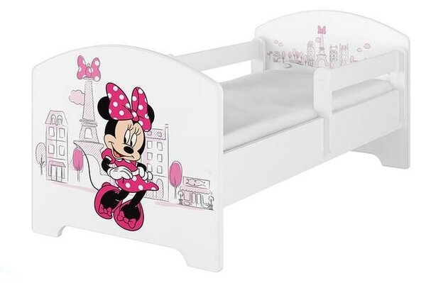 BabyBoo Dětská postel Disney - Minnie Paris - bílá, 160 x 80 cm