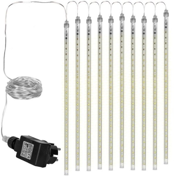 Vánoční LED osvětlení, padající sníh, 480 LED, teple bílé