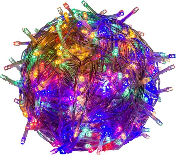 VOLTRONIC Vánoční řetěz 10 m, 100 LED, barevný, na baterie