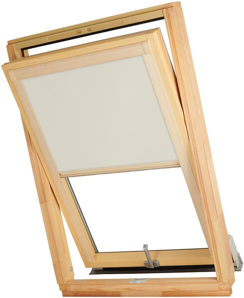 Dekodum Termoizolační roleta na střešní okno typu FAKRO 78x118 Barva látky: White Silver, Barva profilu: Stříbrná