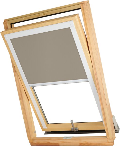 Dekodum Termoizolační roleta na střešní okno typu VELUX FK08/F08/208 Barva látky: Tan Silver, Barva profilu: Bílá