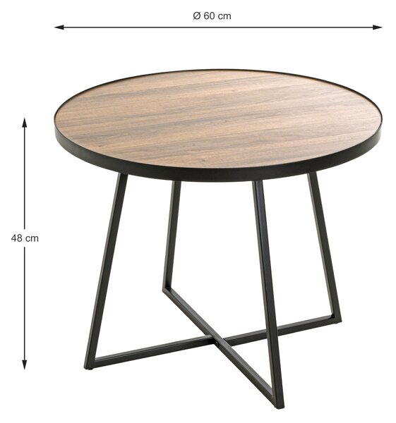 Přístavný stolek CATANIA 1 dub bologna/černá