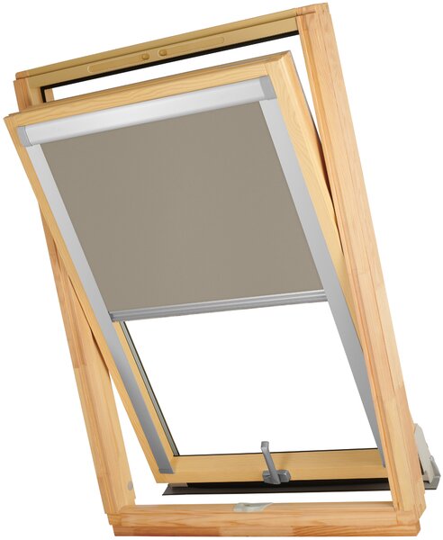 Dekodum Termoizolační roleta na střešní okno typu VELUX MK04/M04/304 Barva látky: Tan Silver, Barva profilu: Stříbrná
