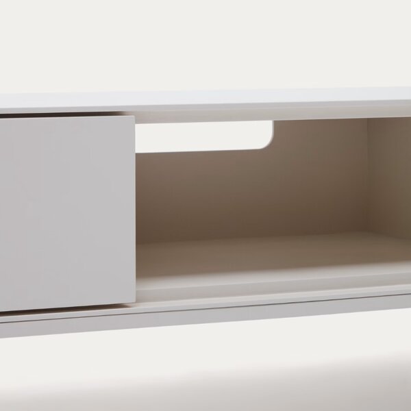 Bílý lakovaný TV stolek Kave Home Vedrana 195 x 40 cm