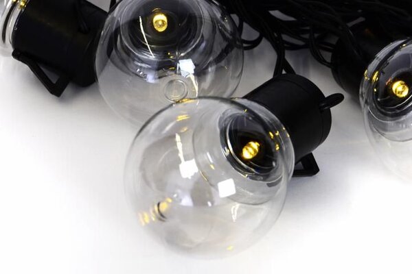 LED solární světelný řetěz s 10 žárovkami