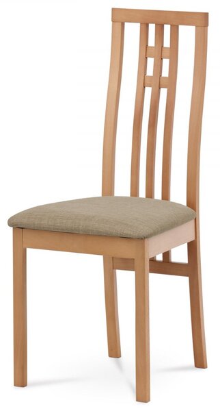 Jídelní dřevěná židle GRIGLIA – masiv buk, buk, krémový potah