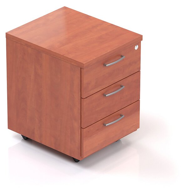 NABYTEK-DESIGNOVY.CZ - Kancelářský kontejner KOMFORT, 3 zásuvky, 52×43×59 cm, ořech/šedá – KS30 19