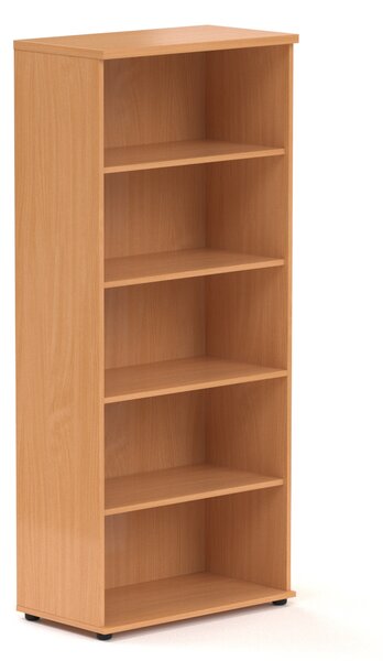 NABYTEK-DESIGNOVY.CZ - Kancelářský regál KOMFORT, 80×38,5×183,5 cm, bez dveří, ořech/šedá – S580 19