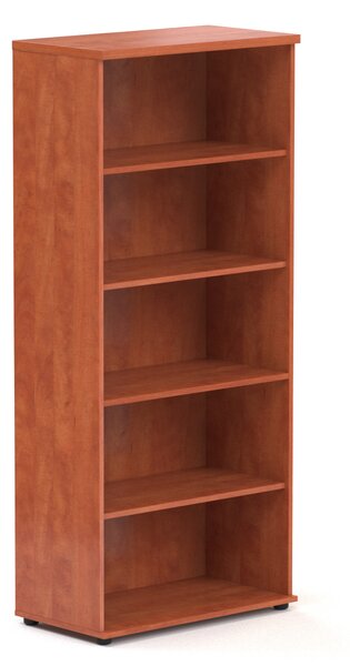 NABYTEK-DESIGNOVY.CZ - Kancelářský regál KOMFORT, 80×38,5×183,5 cm, bez dveří, ořech/šedá – S580 19