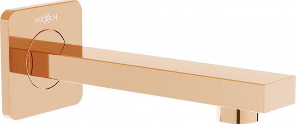 Mexen CUBE, podomítkové vanové rameno 16cm, růžové-zlato, 79370-60