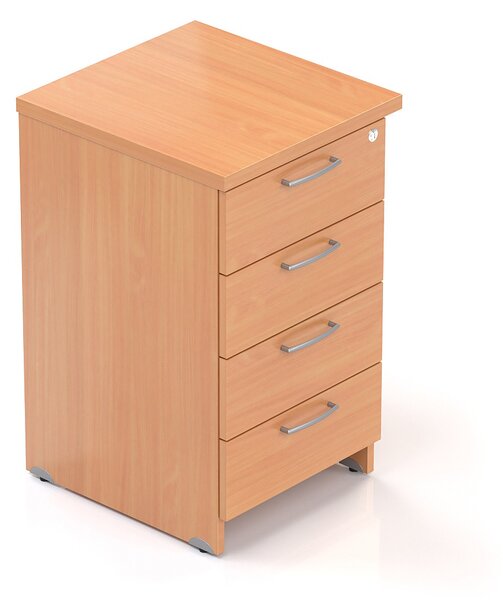NABYTEK-DESIGNOVY.CZ - Kancelářský kontejner KOMFORT, 4 zásuvky, 47×50×76 cm, přístavný, javor – KS54 12