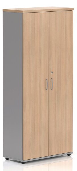 NABYTEK-DESIGNOVY.CZ - Kancelářská skříň KOMFORT, 80×38,5×183,5 cm, dveře 5/5, buk – S585 11