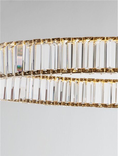 Nova Luce Závěsné designové svítidlo Aurelia 1, zlaté, ø 80cm