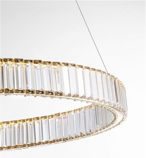 Nova Luce Závěsné designové svítidlo Aurelia 1, zlaté, ø 80cm
