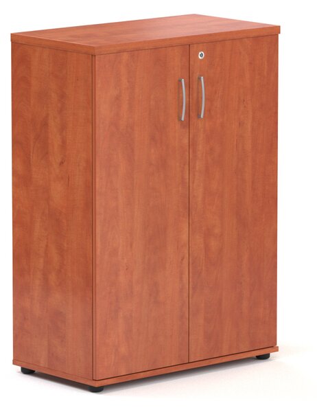 NABYTEK-DESIGNOVY.CZ - Kancelářská skříň KOMFORT, 80×38,5×113 cm, dveře 3/3, ořech/šedá – S383 19