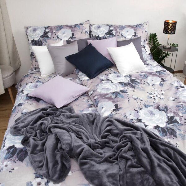 Povlečení SATÉN DESIGN stella lilašedá 140 x 200/70 x 90 cm