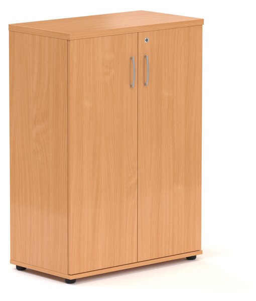 NABYTEK-DESIGNOVY.CZ - Kancelářská skříň KOMFORT, 80×38,5×113 cm, dveře 3/3, ořech/šedá – S383 19