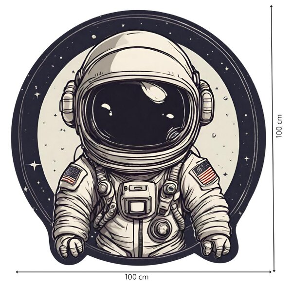 PIPPER. Kruhová samolepka na zeď "Astronaut" Velikost: 100cm