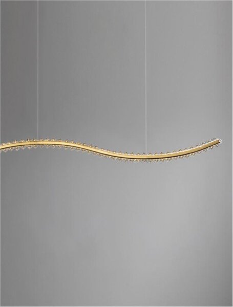 Nova Luce Závěsné designové svítidlo Aurelia, zlaté, d. 100cm
