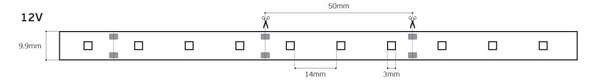 LED pásek 12V CRI80 IP20 2700K (5m) 5W