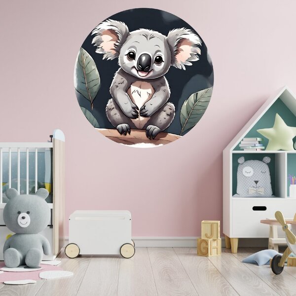 PIPPER. Kruhová samolepka na zeď "Koala" Velikost: 100cm