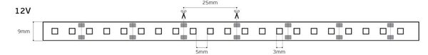 LED pásek 12V CRI80 IP20 2700K (5m) 5W