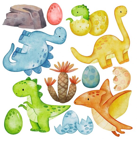 PIPPER. Samolepka na zeď "Dinosauři" Materiál: Bílý vinyl