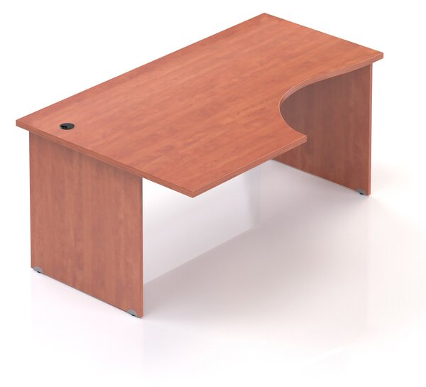 NABYTEK-DESIGNOVY.CZ - BKA21 12 - Kancelářský rohový stůl levý KOMFORT, dřevěná podnož, 160x70/100x76 cm, javor