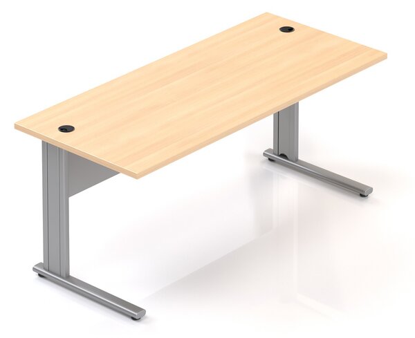 NABYTEK-DESIGNOVY.CZ - Kancelářský stůl KOMFORT, kovová podnož, 160×70×76cm, buk – BPR16 11