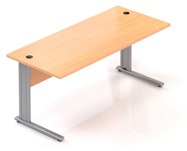 NABYTEK-DESIGNOVY.CZ - Kancelářský stůl KOMFORT, kovová podnož, 160×70×76cm, buk – BPR16 11