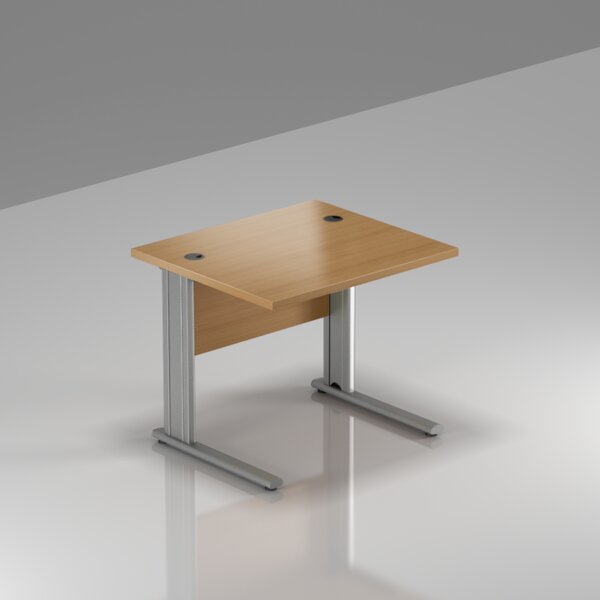 NABYTEK-DESIGNOVY.CZ - Kancelářský stůl KOMFORT, kovová podnož, 80×70×76cm, buk – BPR08 11