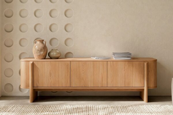 -25 % Dny MOMENTI– Somcasa TV stolek Sydney 160 x 42 cm s dubovým dekorem
