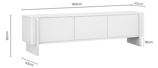 -25 % Dny MOMENTI– Somcasa TV stolek Sydney 160 x 42 cm s dubovým dekorem